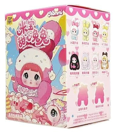 Shopular Nommi Sweetheart Bunny Series Blind Box 2ndgen Mibao Kawaii Action Figure Mystery Plush Doll Bag Keychain Pendant, 1 Pack, 10 cm