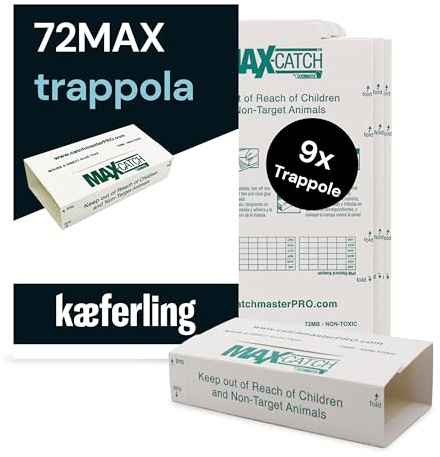 Catchmaster 72MAX 9X Trampas para Ratones Adhesiva | Sin Veneno | Trampas efectivas para Ratones Pegamento | Fácil de Usar | Atrapa para Uso en Interiores