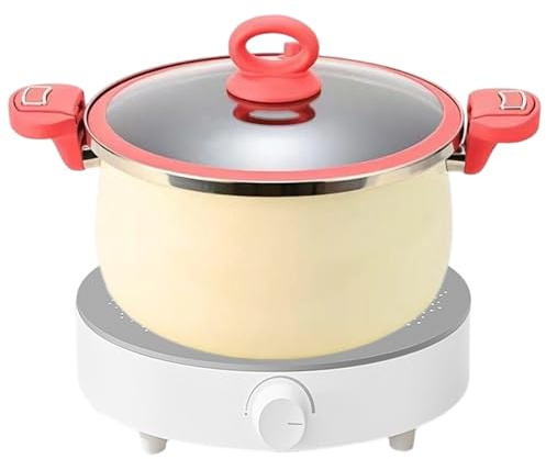 Pentola a pressione – Pentola interna in ceramica | Cottura lenta, blocco dei nutrienti con doppio manico, pentola a pressione per cuochi, professionisti, appassionati di carne, verdure