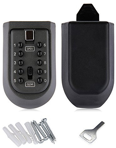 nuzamas Key Lock Box 10-stelligem Push Button Kombination Sichere Aufbewahrung für Außen Master Schlüssel mit wasserdicht Fall Wand montiert für für Wohnungen Ersatzschlüssel Rental Schlüssel