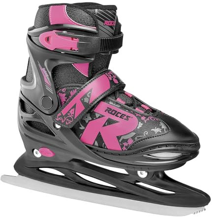 Roces Kinder Jokey Ice 2.0 Girl Verstellbarer Schlittschuh, black-fuchsia, 34-37 EU