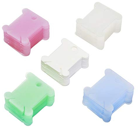 N/A, 100 bobine di filo di plastica di colore misto, per ricamo e ricamo a punto croce, organizer per lavori fai da te