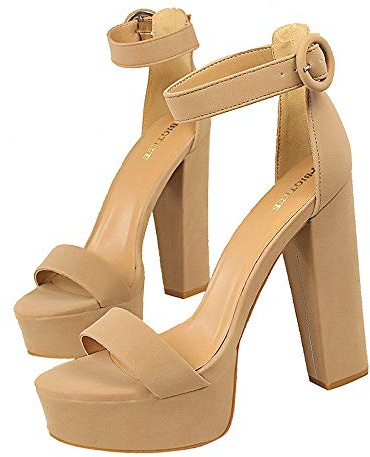 Femme Chaussure Mode Escarpin Talon épais Femme La Vie Talon Haut Aiguille Sexy Talon Aiguille Mariage Club Soirée 13CM Plate-Forme 4.5 CM