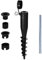 Laundry Mate Washing Line Spike Includes Closure Cap Heavy Duty Rotary Airer Washing Line Ground Spike Fits 25/30/35/40/45mm Poles Durable & Secure (Black)