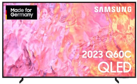 Samsung QLED 4K Q60C 55 Zoll Fernseher (GQ55Q60CAUXZG, Deutsches Modell), Quantum-Dot-Technologie, Quantum HDR, AirSlim Design, Smart TV [2023]