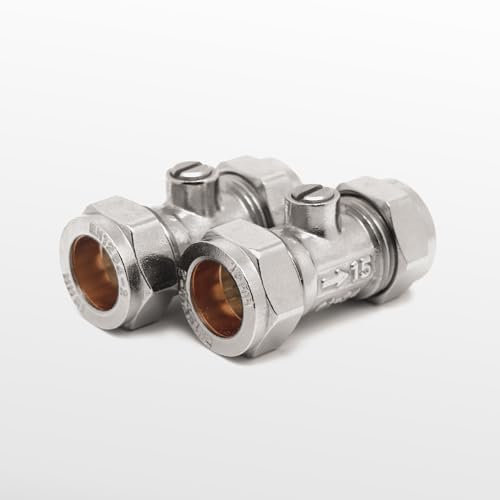 15mm Isolation Valves - Vancoco 2pcs Isolation Valves Compression Ends