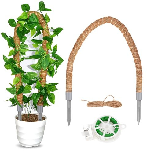 Woonyee Bastone per Piante Rampicanti, Sostegno per Piante, Supporto Piante Rampicanti, Staffa Pieghevole a Doppia Estremità per Il Supporto di Piante Rampicanti In Interni ed Esterni