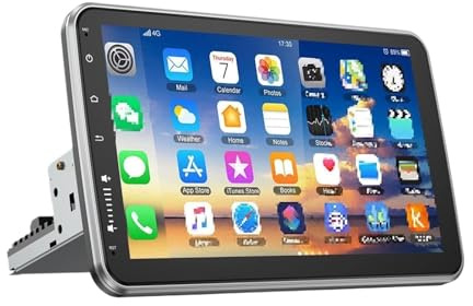 Car Stereo with Navigation Android 13 4+64G Wireless Carplay Auto Car Stereo Radio Single 1 DIN GPS Nav Bluetooth(10 in 4G 64G DAB AHD)