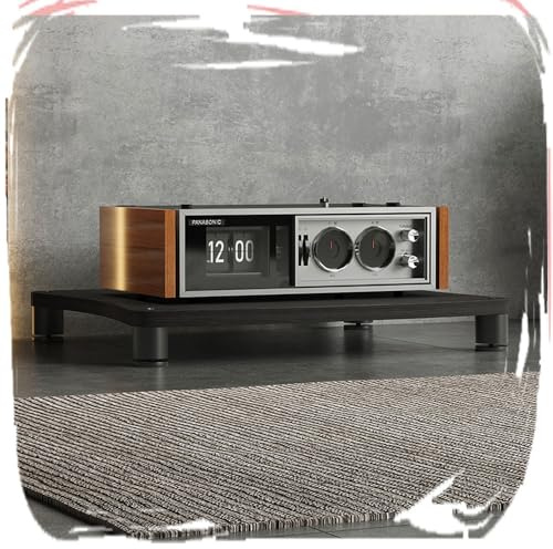 Media Stereo Skåp Stativ Skivspelare Stativ Av Media Stativ Trä Ljudskåp Hifi Förstärkarställ 1 2 3 4 Nivåer Mediakonsolställ För Hemmabio(Svart - 1 Nivå - 60 X 48 X 10 Cm)