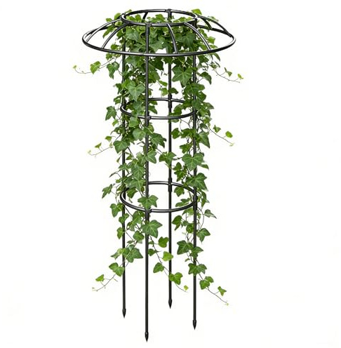 Enrejado para plantas al aire libre, soporte vertical decorativo para plantas trepadoras, jaula de soporte para plantas trepadoras, rosa, clemátide, vegetal, pepino, hortensias, jazmín, potos
