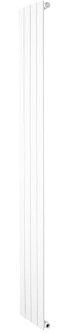 Radiatore Piatto a Colonna Singola 1800 x 280 mm Verticale Design Moderno Acciaio al Carbonio Riscaldamento Centrale Bianco Opaco con Kit Fissaggio e Spazzola