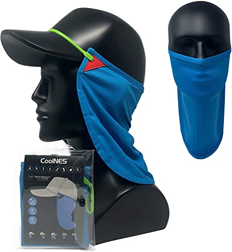 CoolNES Patente Cubre Cara o Cuello | Bandana Multifuncional para Gorras, Sombreros y Cascos | Protección Solar y Viento | UPF 50+