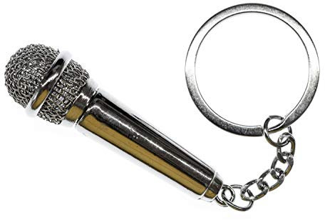 Miniblings Microfono Portachiavi Micro Musicista Cantante MC Rap - Fatto a Mano Gioielli I I Ciondolo Portachiavi Portachiavi