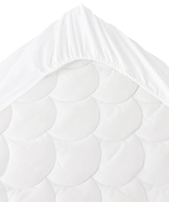 Jotex Zack Spannbettlaken - 100% hochwertige Bio-Baumwolle GOTS Zertifiziert Spannbetttuch mit Gummizug - Weiß, 120 x 200 cm