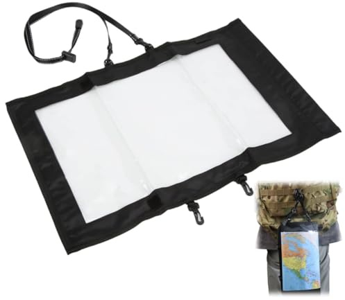 SOONHUA Funda impermeable para mapas, bolsa transparente para mapas, plegable, TPU extraíble, bolsa seca para senderismo, camping, accesorios