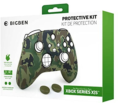 NACON Silicon Skin für Manette officielle Xbox + Griffe für Joystick, Grün, USB, Gaming-Controller, Xbox Series X, S