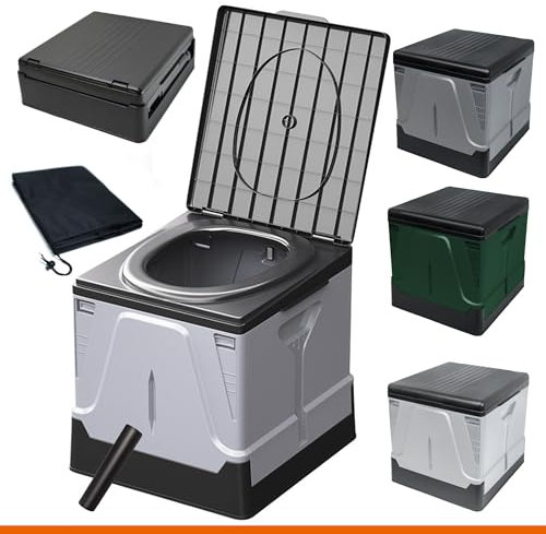 DUCINO Camping Toilet, Portable Composting Potty for Adults, Folding for Car/Camping/Hiking/Long Trips/Beach, With Biodegradable Bags