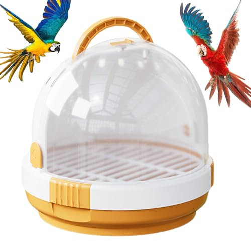 Vogelkäfig, Transportbox für Vögel | Bungee Vogeltransportbox mit Schnappverschluss, Vogelkäfig für Sittiche mit Tragegriff für Wanderpark bis