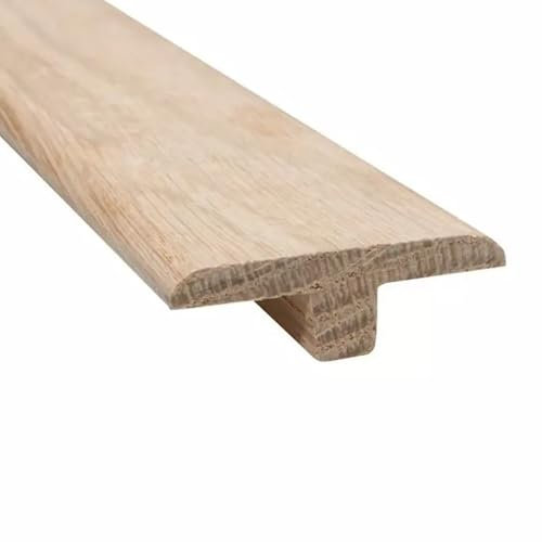Raw Unfinished Transition T Section Twin Profile, Door threshold Trim & Cover Strip for Solid, Engineered & Laminate Flooring. Adjustable 14mm to 18mm with Fixing Track