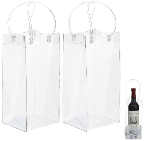 GXGM 2 Pièces Sac de Glace Vin Refroidisseur Cooler avec Poignée, rafraichisseur de bouteille de vin, sac a glacons, Ice Bag pour Les Pubs et Les Restaurants, la Maison