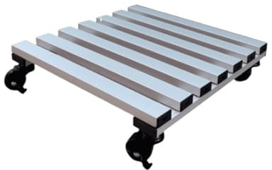 Rullbart Växtvagn Växtvagn Med Hjul Avtagbar Blomkruka Basbricka For Utomhus Inomhus Blomvagn för Inomhusbruk(Silver,23cm)