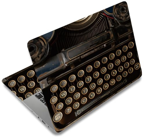 SUPERDANT Adesivo Protettivo Vintage Per Notebook Con Design Macchina Da Scrivere Retro Copertura Decorativa Universale Per PC 12 13 13.3 14 15 15.4 15.6 Pollici