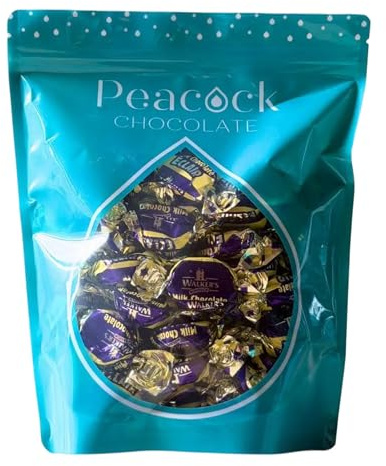 Peacock Chocolate Toffee Eclairs Share Bag | 500 Grams of Individually-Wrapped Rich Toffee & Milk Chocolate Eclairs | Sweet, Chewy & Delicious Candies for Sharing | Party Sweets & Loot Bag Treats