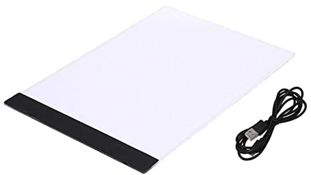 SM SunniMix Tragbarer A5 LED Leuchttisch Leuchtkasten Leuchtplatte Zeichenbrett Pad mit einstellbare Helligkeit, Zeichnen Zubehör