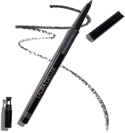 LAURA GELLER NEW YORK INKcredible Gel Eyeliner (Graphite) Waterproof & Smudge-Proof Pencil With Built in Sharpener For Expert Precision, Glides On Effortlessly, Gel Eyeliner Pencil