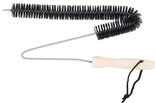 Spazzola per la pulizia dello sfiato dell'asciugatrice, Spazzola per lanugine dell'asciugatrice Spazzola a spirale per frigorifero flessibile lunga con manico in legno