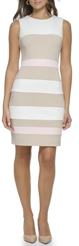 Tommy Hilfiger Women's Dresses, Ivory/Khaki/Ballerina Pink, 18