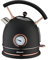 Rasonic Classic Retro Electric Kettle, 1.8L Stainless Steel, 3000W Fast Quiet Boiling, Temperature Gauge, LED Light, Auto Shut-Off, Home & Office Use - Matt Finish Black and Rose Gold