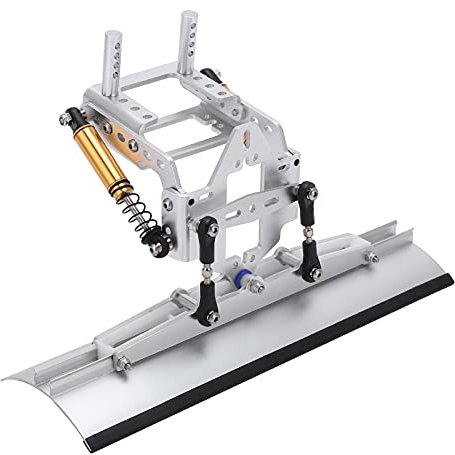 ZLXHDL Pala da Neve in Metallo RC, Spazzaneve in Alluminio RC Portatile Leggero 1/10 RC Cingolato Pala da Neve in Metallo RC per Auto Lama Spazzaneve Pregevole Fattura Facile da Installare