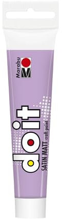 Marabu DO IT Craft Paint, 36 ml Lavendel, seidenmatte Acrylfarbe für DIY, Basteln und Hobby, Malfarbe auf Wasserbasis, wetterfest, lichtecht, schnelltrocknend, vegan, 12760076007, 36 Milliliter