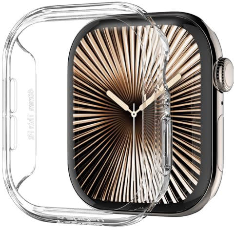 Spigen Thin Fit Case Compatible with Apple Watch Series 11/10 46mm (2025/2024) - Crystal Clear