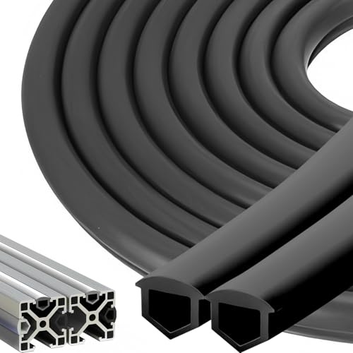 20 Metres Aluminium Profile Edge Strips 30 x 30, 40 x 40 Groove 8 Aluminium Profile Accessories Dust Protection Soft Cover Sealing Strips Soft PVC Protective Sealing Strips for Item Profile 30/40 V