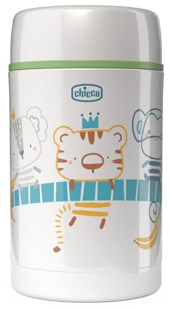 Chicco Contenitore Termico per Alimenti, Portapappa Termico, Mantiene la Temperatura fino a 6 ore, Per alimenti caldi e freddi, Contenitore Pappa Bambini, Termos Cibo, Acciaio Inox, 500 ml, 6 mesi+