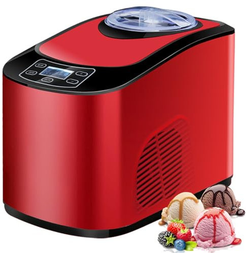 Máquina Automática De Helado – Máquina De Postres Soft De 1,5L con Congelador Integrado Y Pantalla LCD, Fácil De Usar, para Hogar, Familia Y Fiestas
