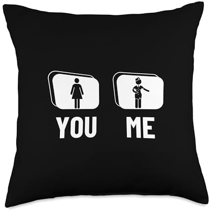 Flight Attendant Cabin Crew Funny Women Flight Attendant Throw Pillow