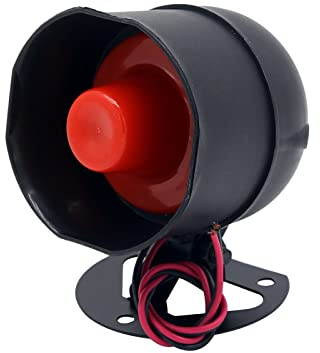 aqxreight 12V Larm Sirenhorn 105dB Universal Billarmhorn för Fordon Motorcyklar Skotrar Stöldskyddssystem Enkel Installation Direktbyte