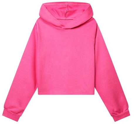 Generiska småbarn pojkar flickor långärmad tryck varm huvtröja pullover toppar kläder träningsoverall, Het rosa, 7-8 år
