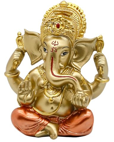 Hinduisk gud Lord Ganesha Idol staty indisk Gud Ganesh skulptur Indien hem tempel Mandir Pooja objekt indisk bröllop retur gåva diwali gåvor yoga rum altare dekoration