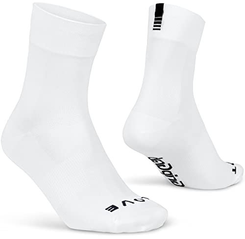 GripGrab Lightweight SL Performance Sommer Radsport Socken 1er und 3er Pack, Weiß-Lang 1 Paar, 44-47