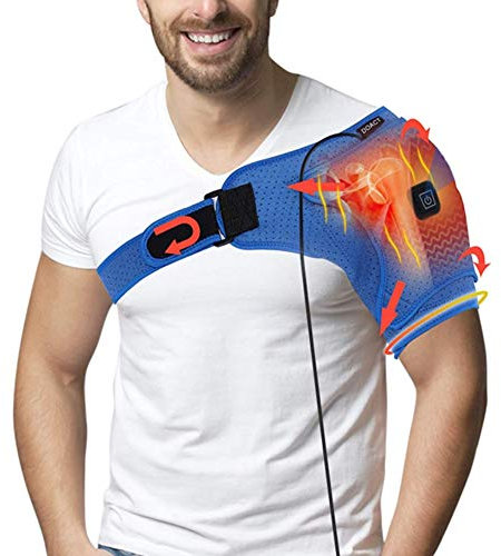 Supporto Spalla Riscaldato Brace, USB Pad Avvolgicavo Riscaldamento Elettrico Cuffia Rotatori Congelata, Articolari AC, Distorsioni Della Lussazione, Tendinite Muscoli Sollievo