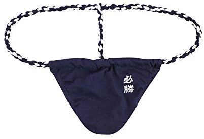 Newsywell T-back bomullsstringtrosor för män Sumo G String Low Rise bikini kalsonger underkläder, marinblå, L