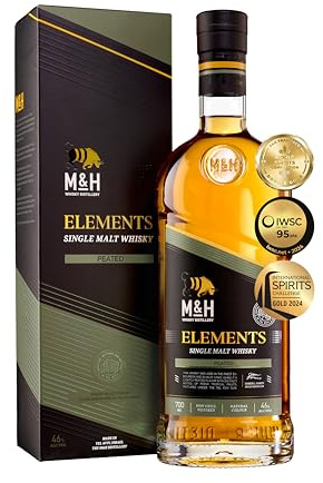 M&H ELEMENTS Peated Single Malt Whisky, 700 ml