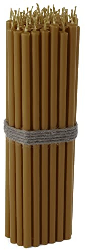 NKlaus – 50 x stavljus brun sotfri droppfri tunn L 16 cm premium paraffinvax 36114
