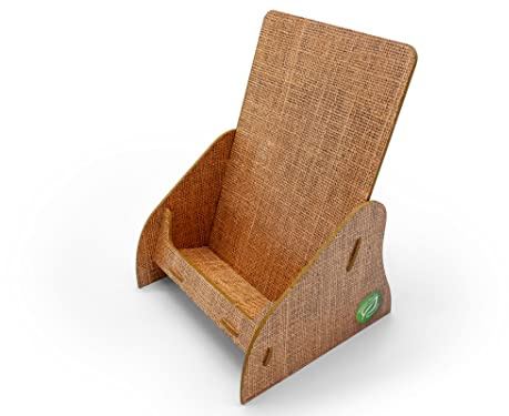 stableco 1 estable soporte para folletos ecológico DIN A5 vertical con 1 compartimento en diseño natural No Plastic! Just Paper! Soporte para folletos sostenible para postales, montaje rápido