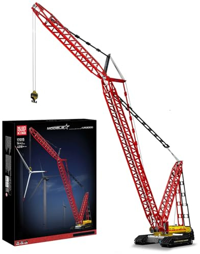 Mould King 17015 Technology Crawler Crane Building Block Kit, Heavy Duty Crawler Crane with Motors for Adult, 4318 pcs Engineering Building Set