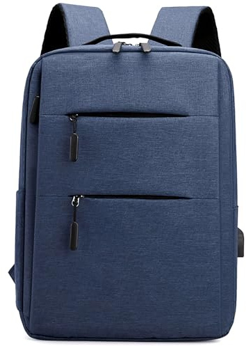 Kommodum - Zaino Porta PC Uomo Donna Borsa Laptop per PC Portatile Zaino Porta Computer Custodia Notebook con ricarica USB Colore Blu